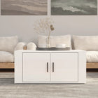 Coffee table 80x50x36 cm engineered wood high gloss white