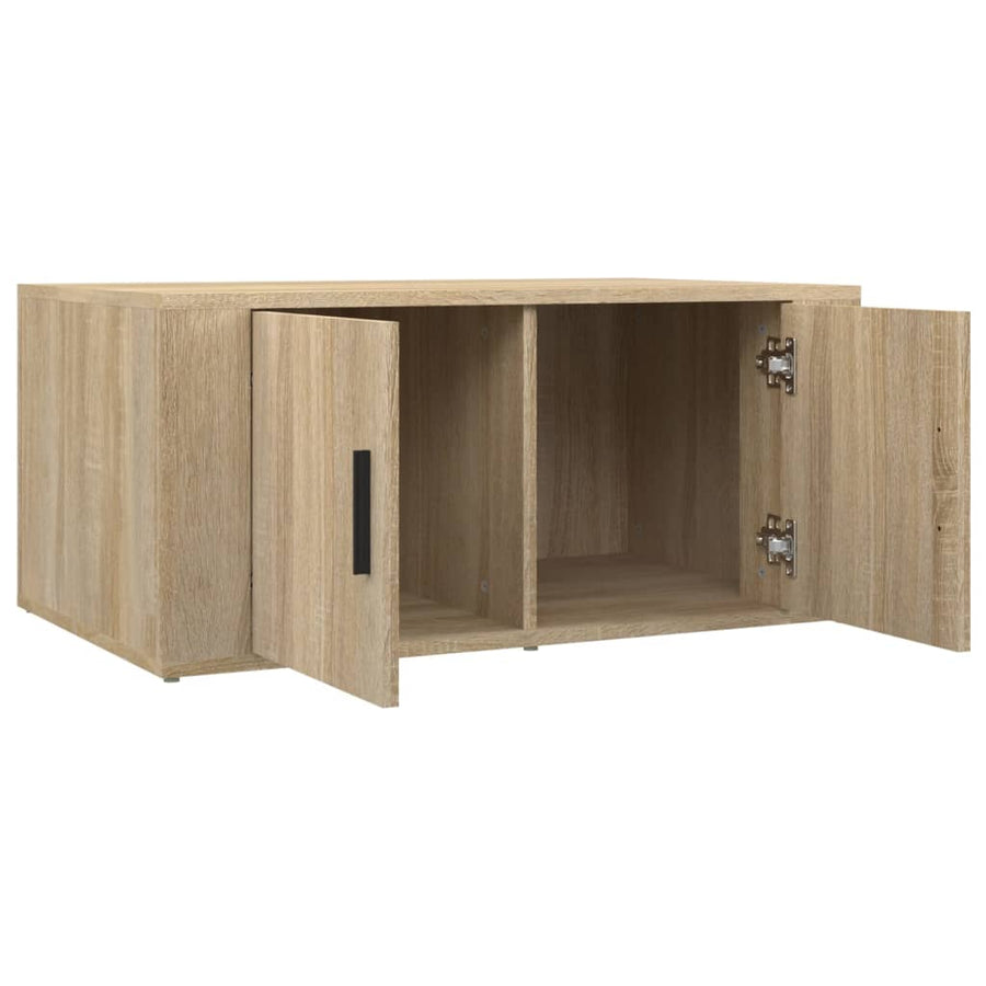 Salontafel 80X50X36 Cm Bewerkt Hout Kleurig Sonoma eiken