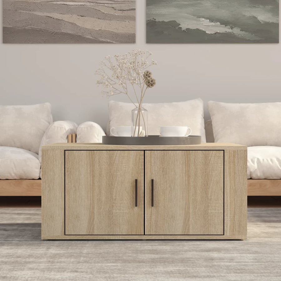 Salontafel 80X50X36 Cm Bewerkt Hout Kleurig Sonoma eiken