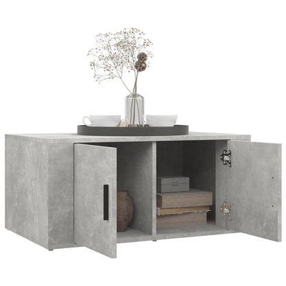 Salontafel 80X50X36 Cm Bewerkt Hout Betongrijs