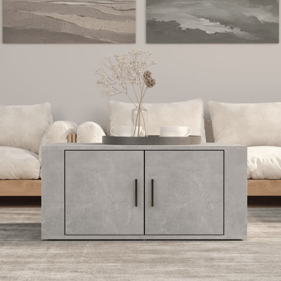Salontafel 80X50X36 Cm Bewerkt Hout Betongrijs