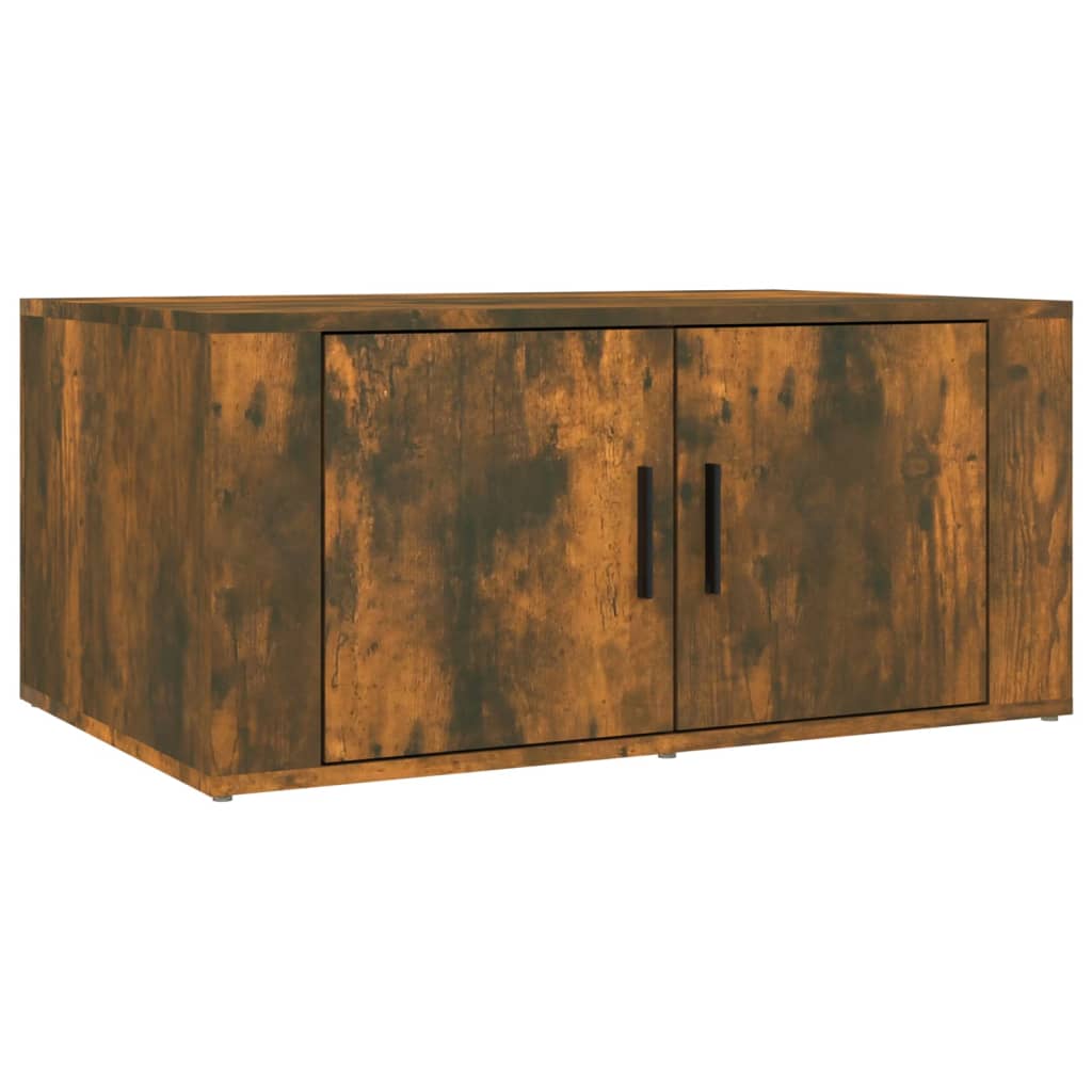 Salontafel 80X50X36 Cm Bewerkt Hout Kleurig Gerookt eiken