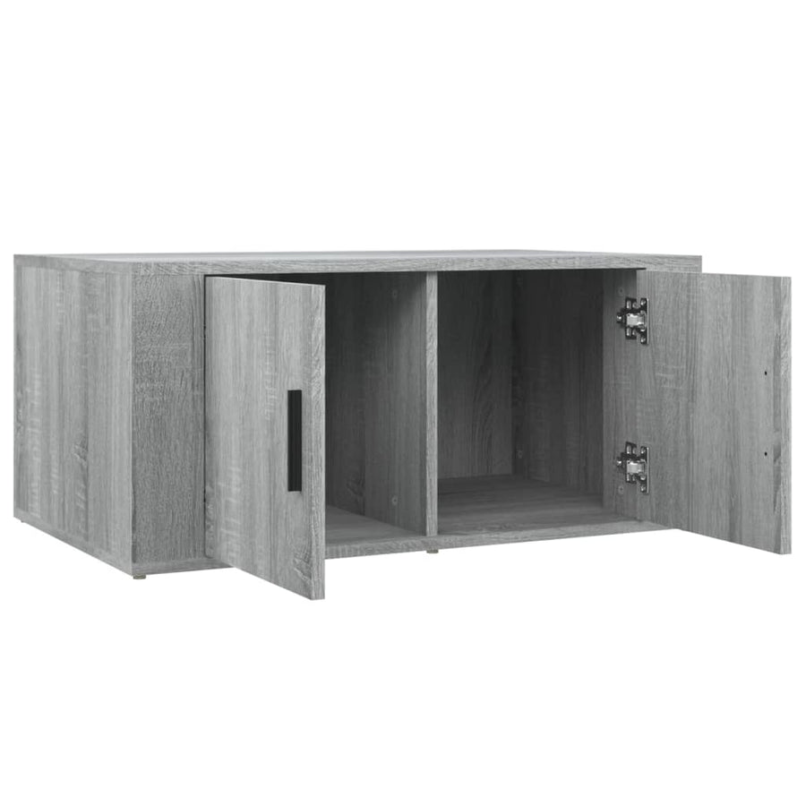 Salontafel 80X50X36 Cm Bewerkt Hout Grijs Sonoma Eikenkleurig