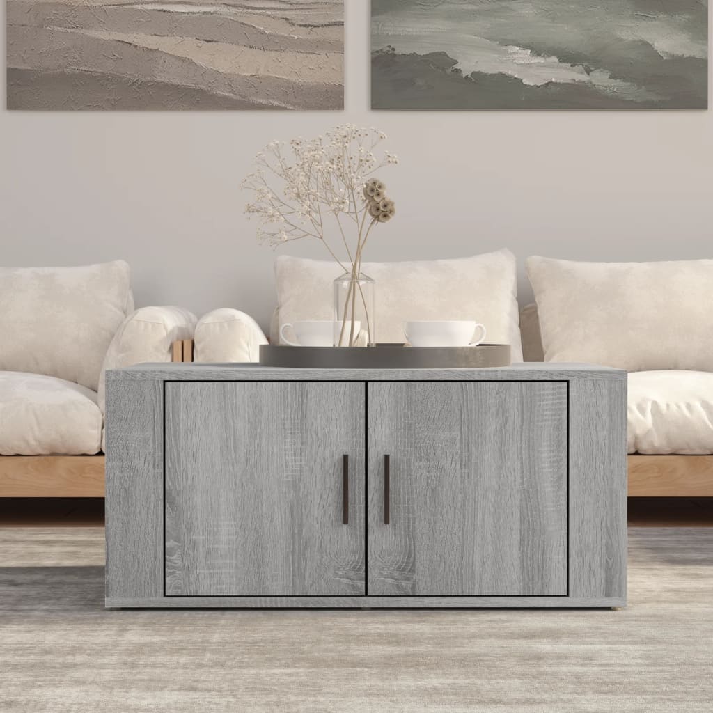 Salontafel 80X50X36 Cm Bewerkt Hout Grijs Sonoma Eikenkleurig