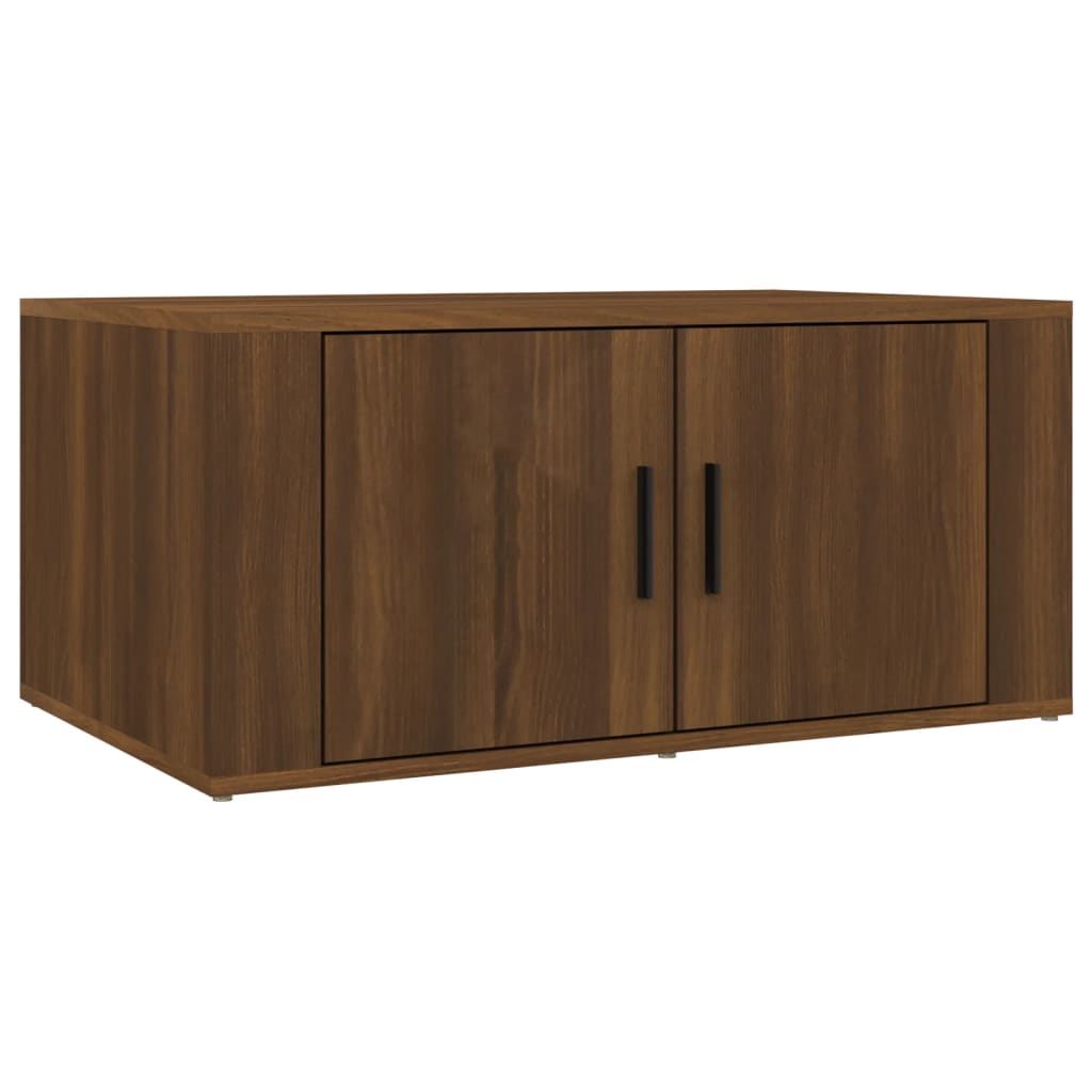Salontafel 80X50X36 Cm Bewerkt Hout Bruin Eikenkleur