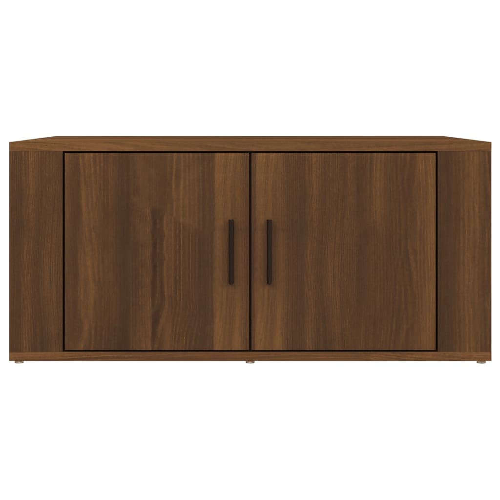 Salontafel 80X50X36 Cm Bewerkt Hout Bruin Eikenkleur
