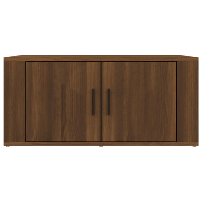 Salontafel 80X50X36 Cm Bewerkt Hout Bruin Eikenkleur