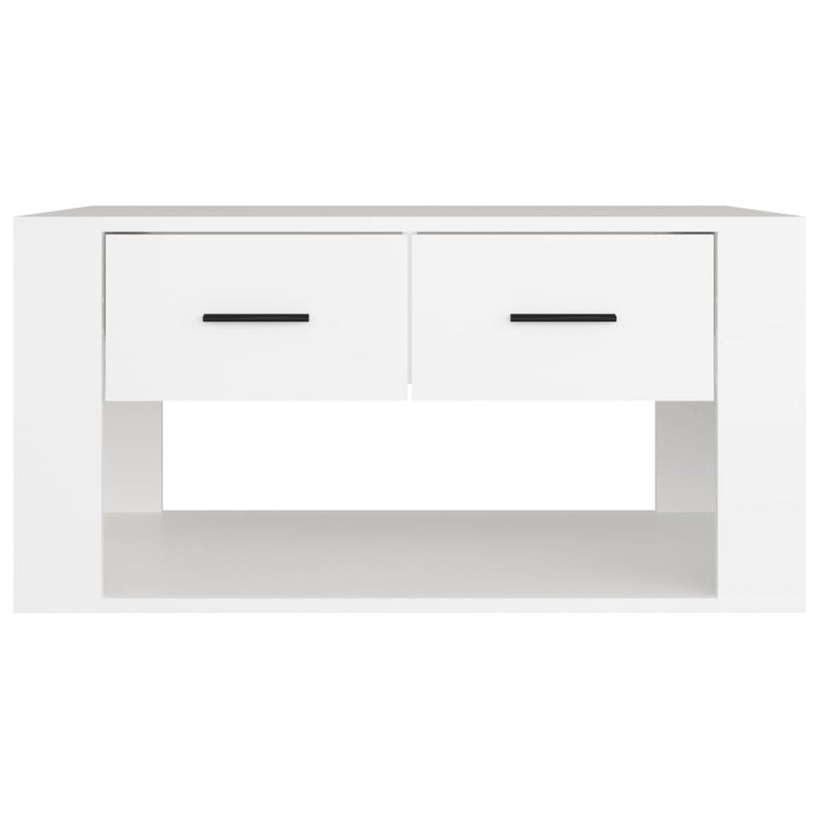 Salontafel 80X50X40 Cm Bewerkt Hout Wit