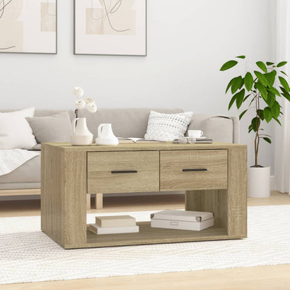 Salontafel 80X50X40 Cm Bewerkt Hout Sonoma Eikenkleurig 1