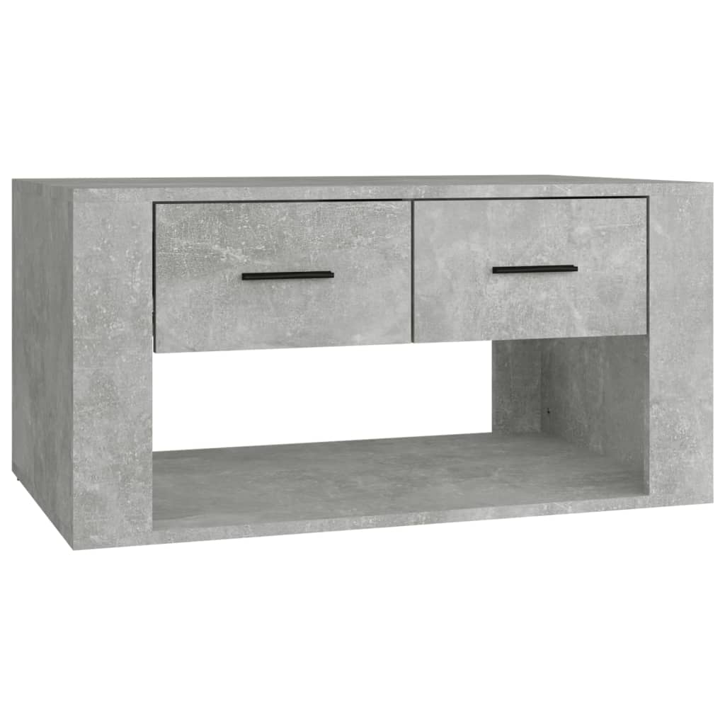 Salontafel 80X50X40 Cm Bewerkt Hout Betongrijs 1