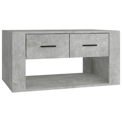 Salontafel 80X50X40 Cm Bewerkt Hout Betongrijs 1