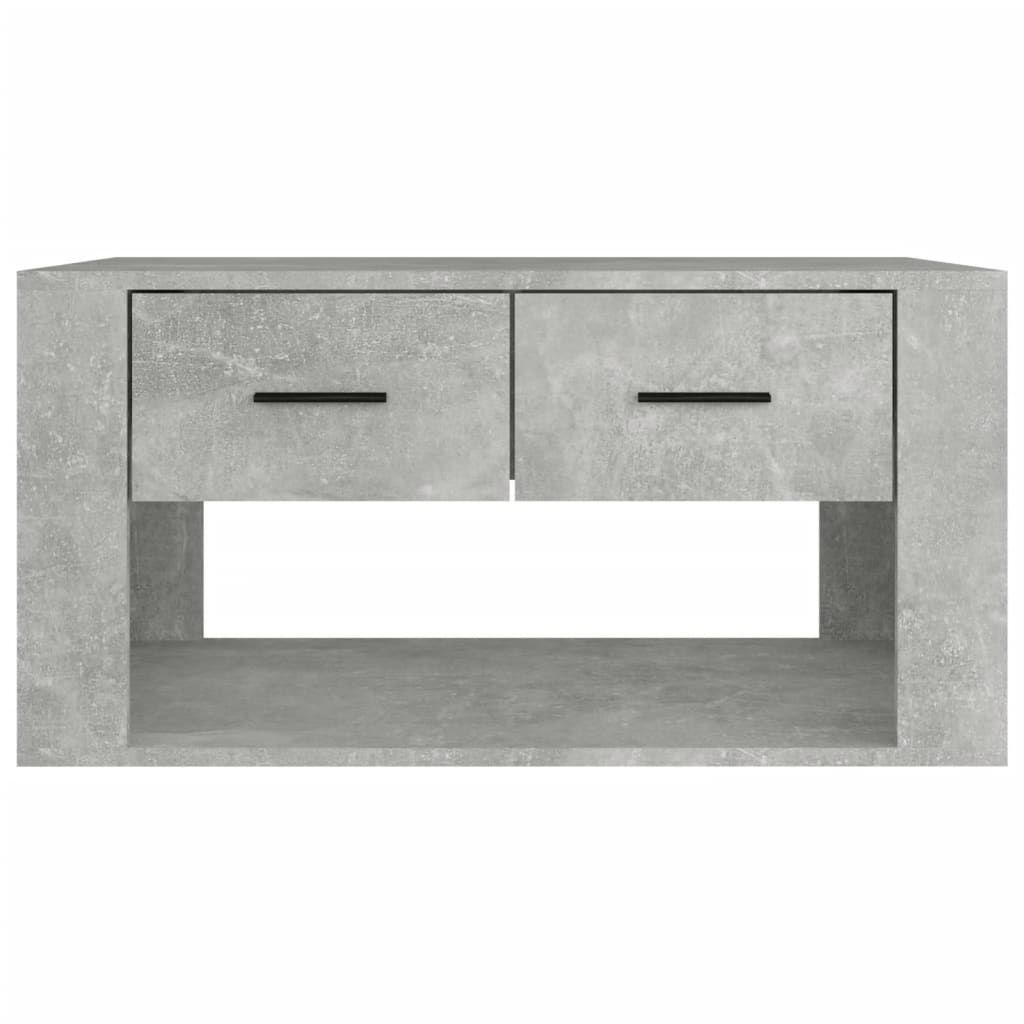 Salontafel 80X50X40 Cm Bewerkt Hout Betongrijs 1