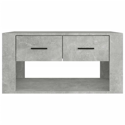 Salontafel 80X50X40 Cm Bewerkt Hout Betongrijs 1
