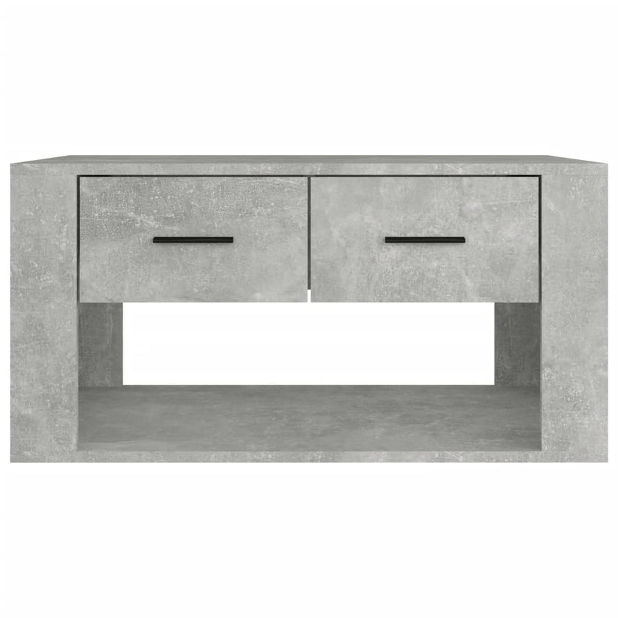 Salontafel 80X50X40 Cm Bewerkt Hout Betongrijs 1