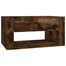 Salontafel 80X50X40 Cm Bewerkt Hout Gerookt Eikenkleurig