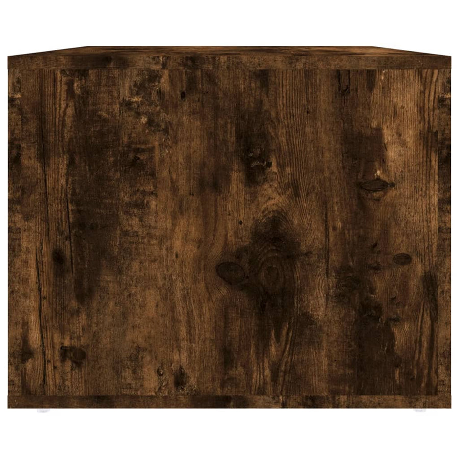Salontafel 80X50X40 Cm Bewerkt Hout Gerookt Eikenkleurig