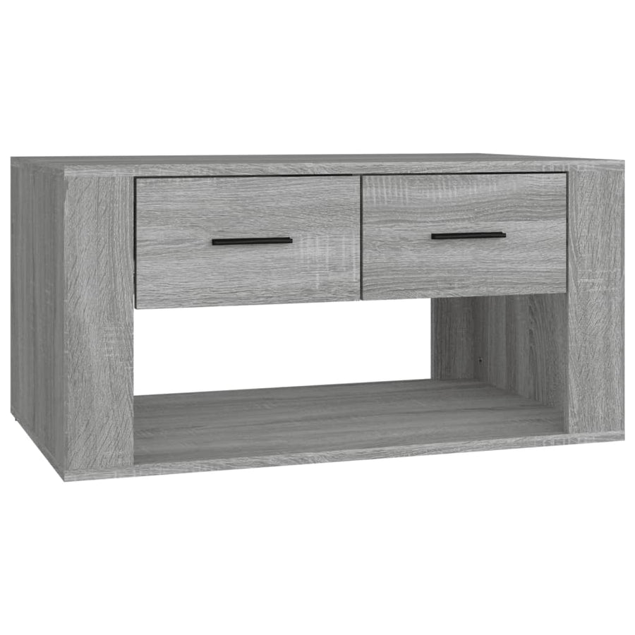 Salontafel 80x50x40 cm bewerkt hout grijs sonoma eiken