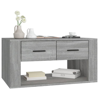 Salontafel 80x50x40 cm bewerkt hout grijs sonoma eiken