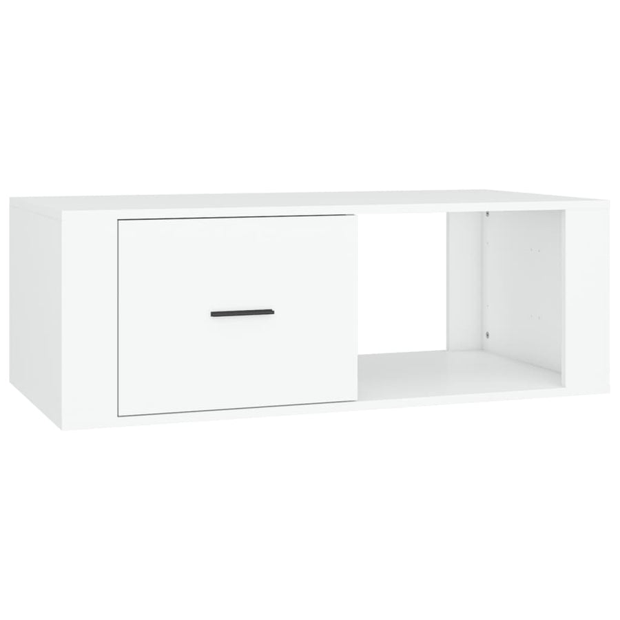 Salontafel 00X50,5X35 Cm Bewerkt Hout Wit