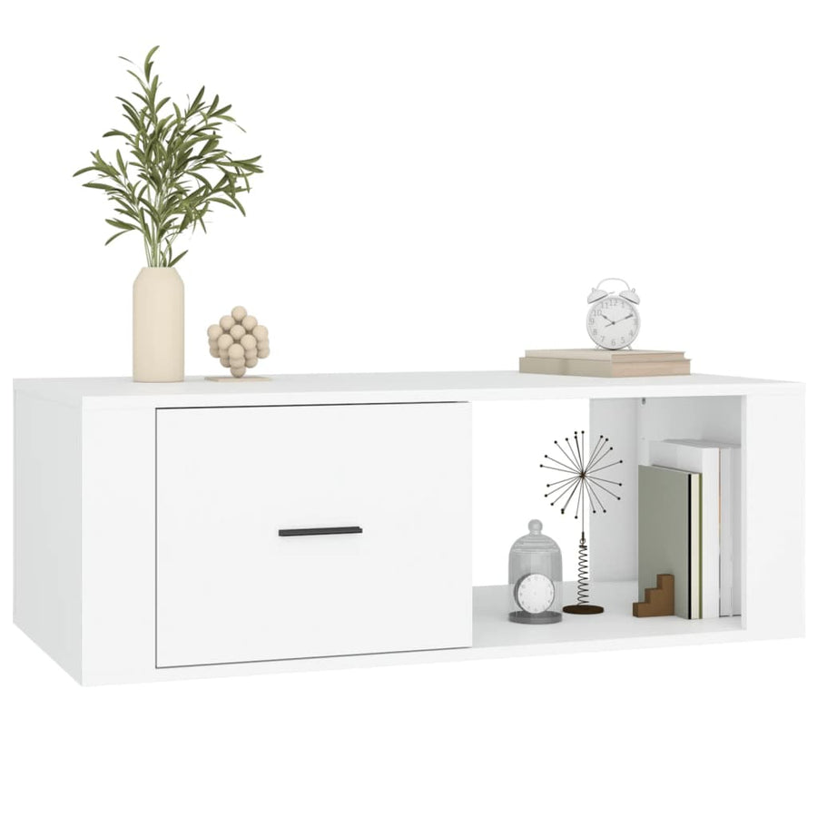 Salontafel 00X50,5X35 Cm Bewerkt Hout Wit