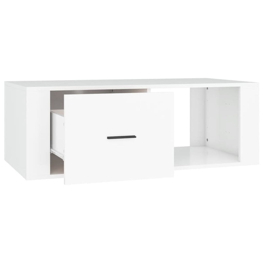 Salontafel 00X50,5X35 Cm Bewerkt Hout Wit