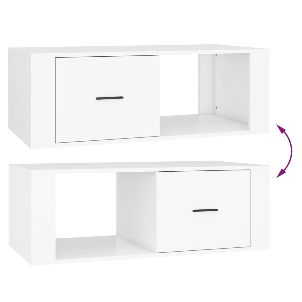 Salontafel 00X50,5X35 Cm Bewerkt Hout Wit