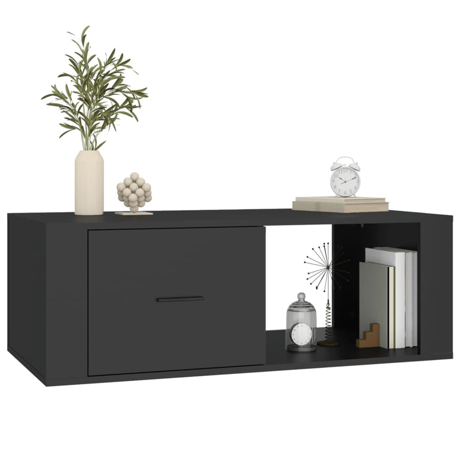 Salontafel 00X50,5X35 Cm Bewerkt Hout Zwart