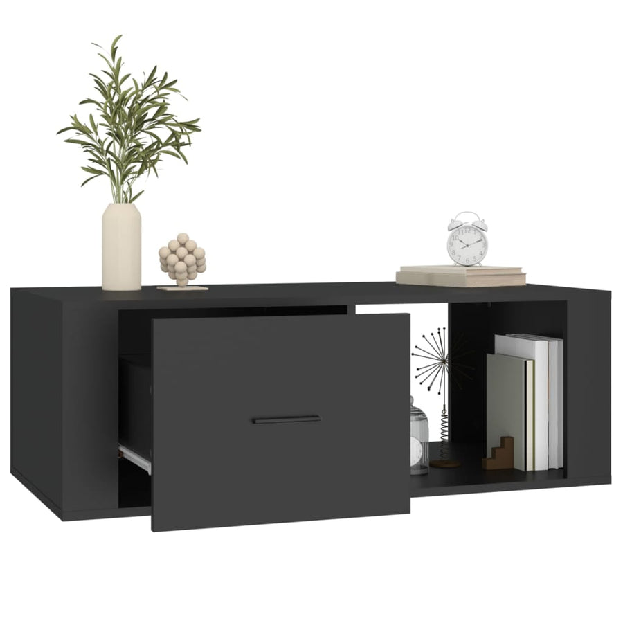Salontafel 00X50,5X35 Cm Bewerkt Hout Zwart