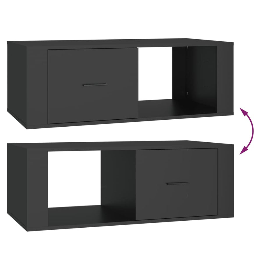 Salontafel 00X50,5X35 Cm Bewerkt Hout Zwart