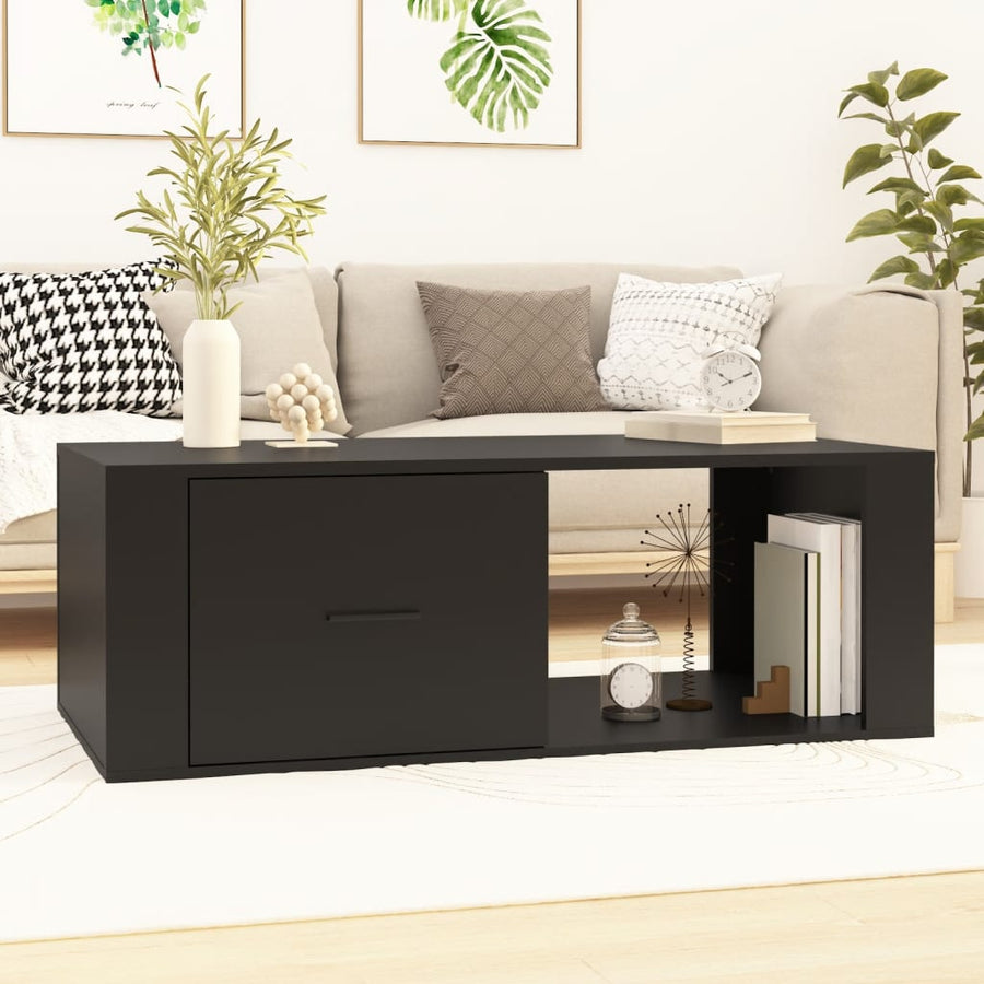 Salontafel 00X50,5X35 Cm Bewerkt Hout Zwart