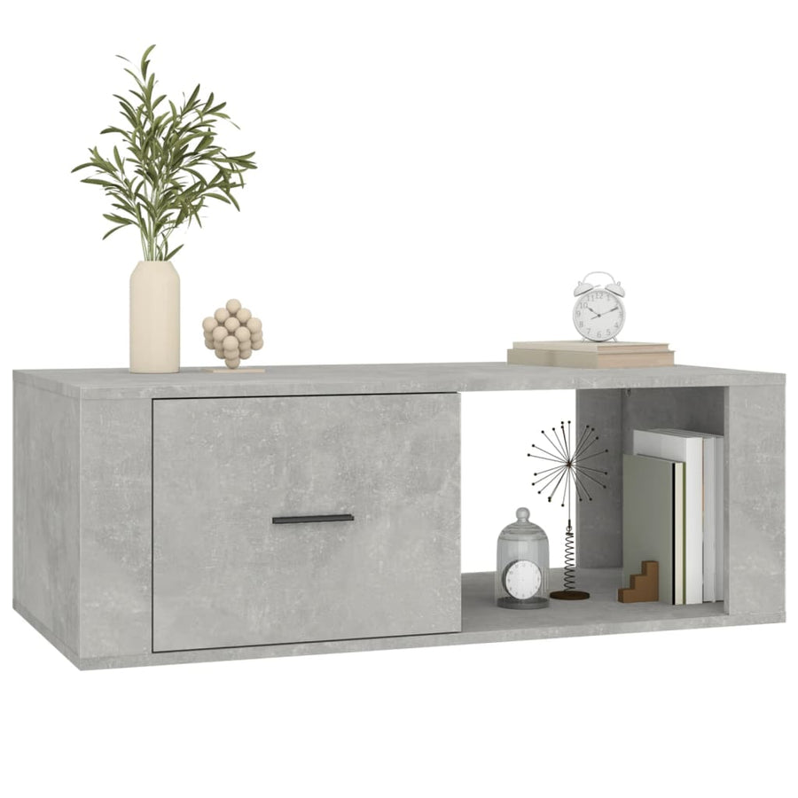 Salontafel 00X50,5X35 Cm Bewerkt Hout Betongrijs