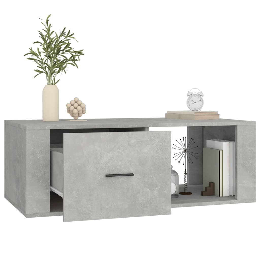Salontafel 00X50,5X35 Cm Bewerkt Hout Betongrijs