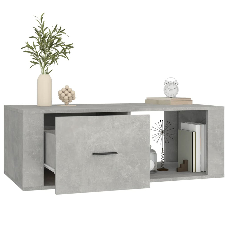 Salontafel 00X50,5X35 Cm Bewerkt Hout Betongrijs