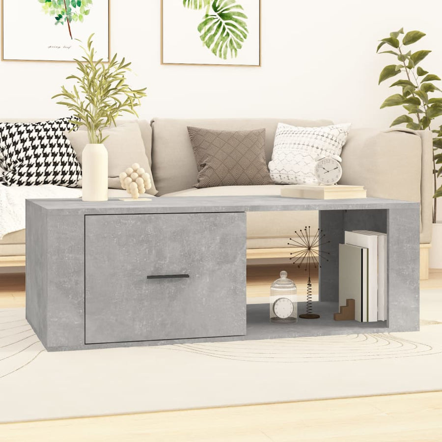 Salontafel 00X50,5X35 Cm Bewerkt Hout Betongrijs