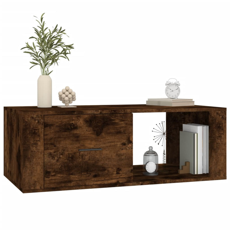 Salontafel 00X50,5X35 Cm Bewerkt Hout Kleurig Gerookt eiken
