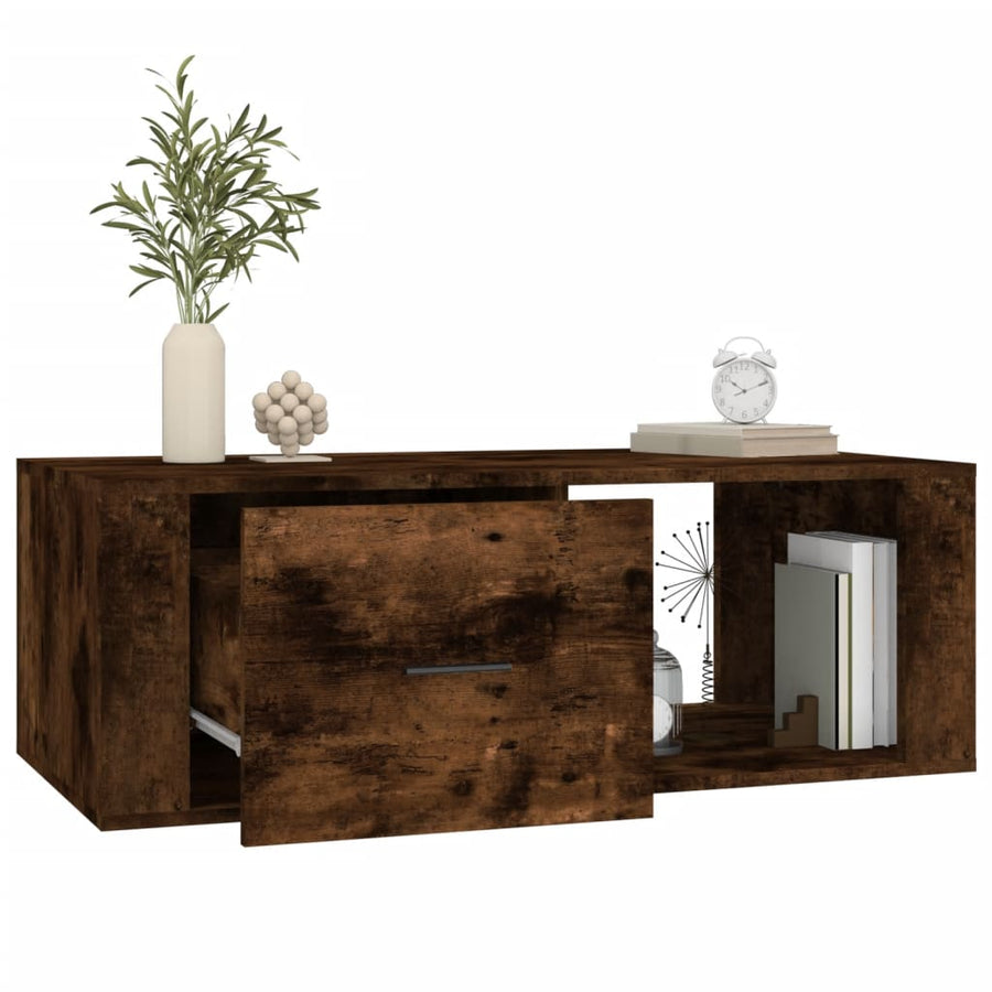 Salontafel 00X50,5X35 Cm Bewerkt Hout Kleurig Gerookt eiken