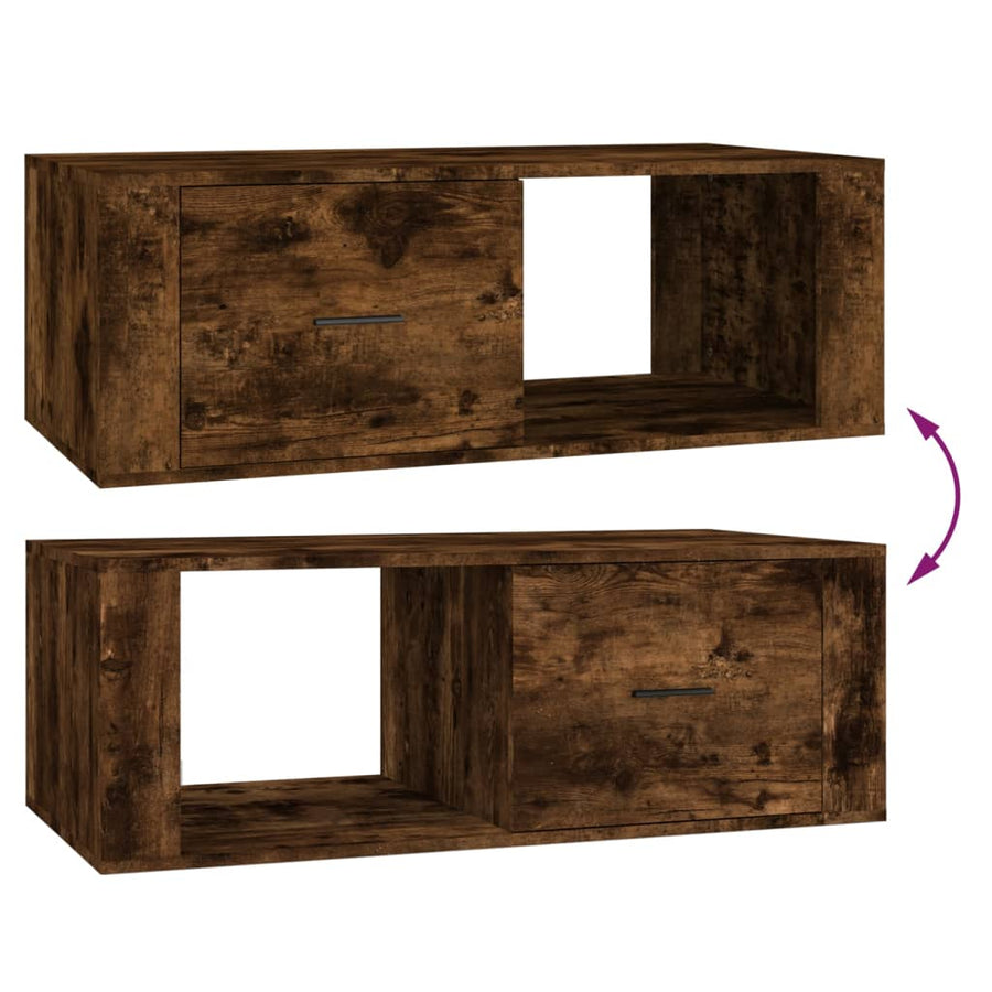 Salontafel 00X50,5X35 Cm Bewerkt Hout Kleurig Gerookt eiken