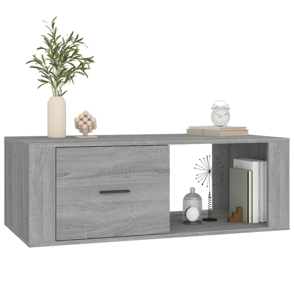 Salontafel 00X50,5X35 Cm Bewerkt Hout Eikenkleur Grijs sonoma