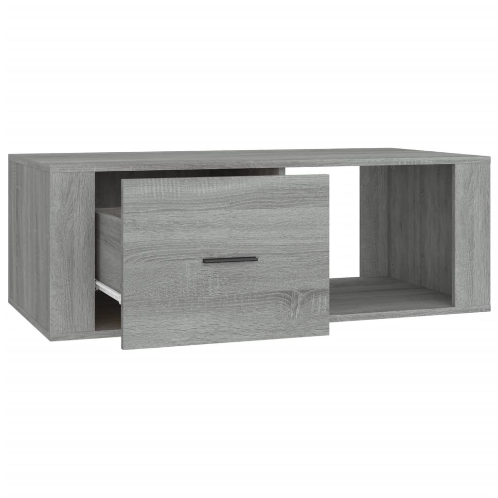 Salontafel 00X50,5X35 Cm Bewerkt Hout Eikenkleur Grijs sonoma