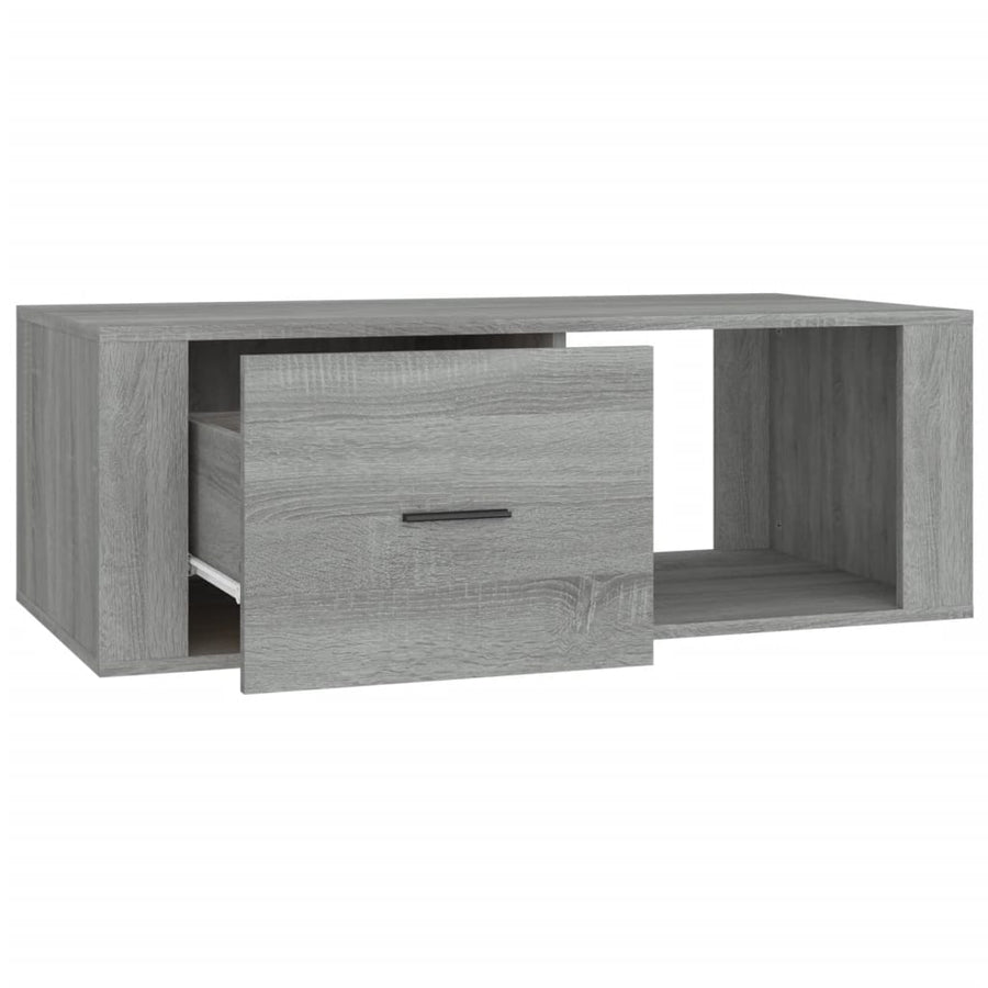 Salontafel 00X50,5X35 Cm Bewerkt Hout Eikenkleur Grijs sonoma
