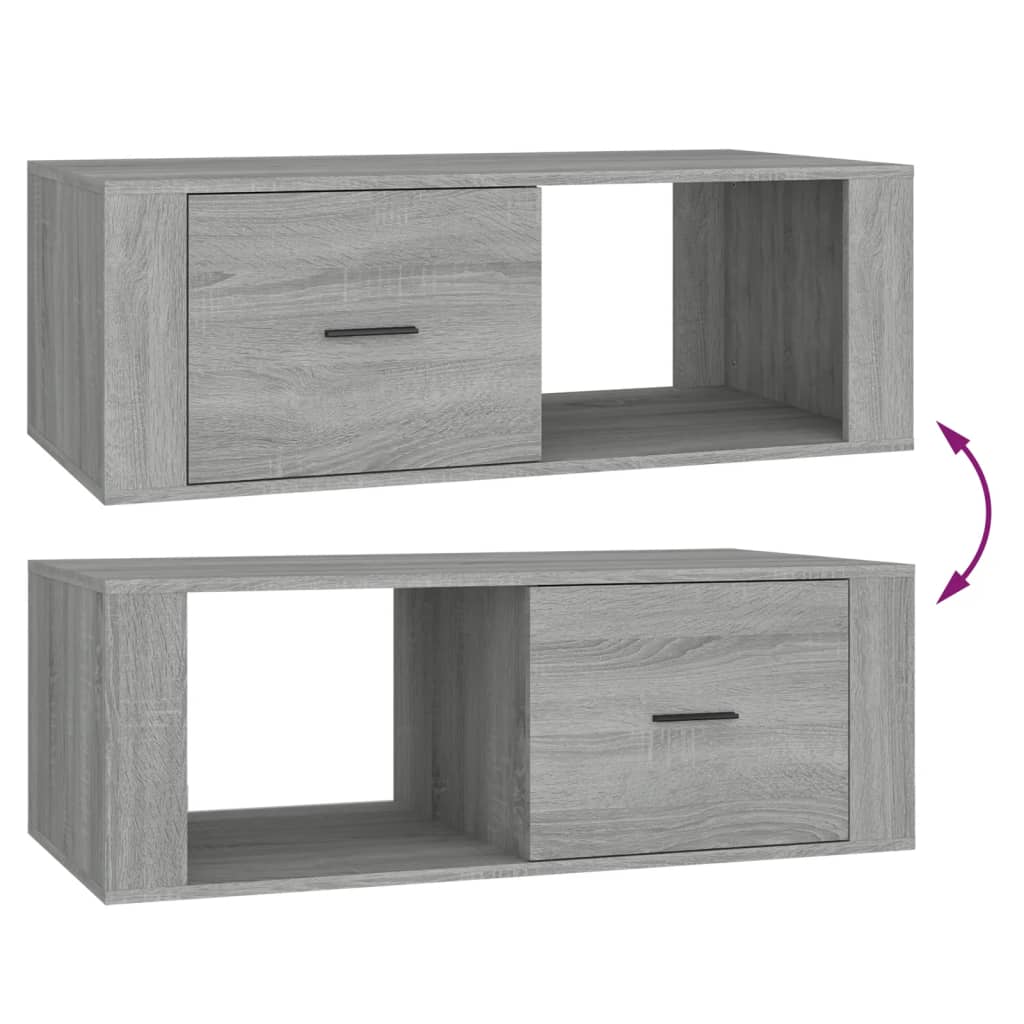 Salontafel 00X50,5X35 Cm Bewerkt Hout Eikenkleur Grijs sonoma
