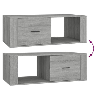Salontafel 00X50,5X35 Cm Bewerkt Hout Eikenkleur Grijs sonoma