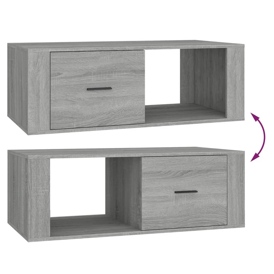 Salontafel 00X50,5X35 Cm Bewerkt Hout Eikenkleur Grijs sonoma