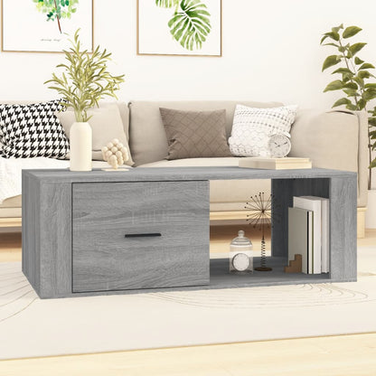 Salontafel 00X50,5X35 Cm Bewerkt Hout Eikenkleur Grijs sonoma