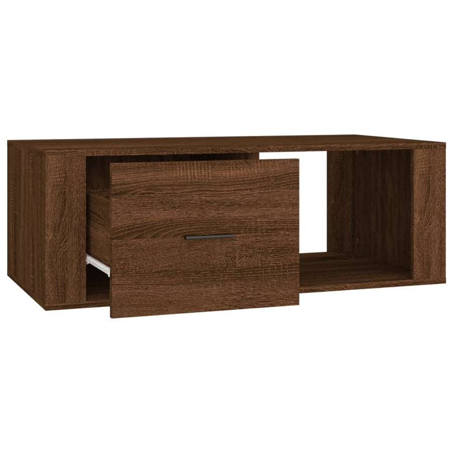 Salontafel 00X50,5X35 Cm Bewerkt Hout bruin eikenkleur