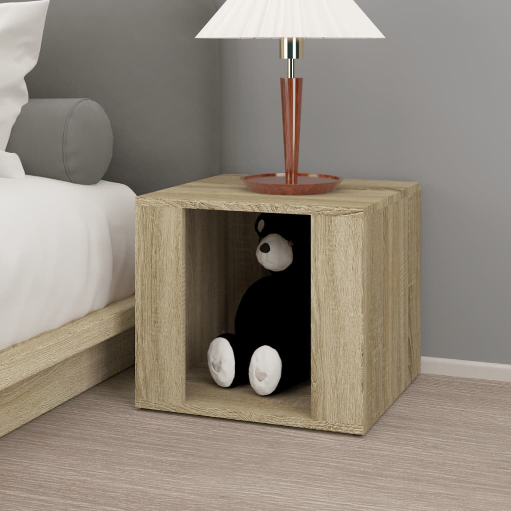 Nachtkastje 41X40X36 Cm Bewerkt Hout Sonoma Eikenkleurig