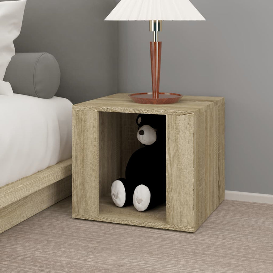 Nachtkastje 41X40X36 Cm Bewerkt Hout Sonoma Eikenkleurig