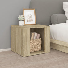 Nachtkastje 41X40X36 Cm Bewerkt Hout Sonoma Eikenkleurig