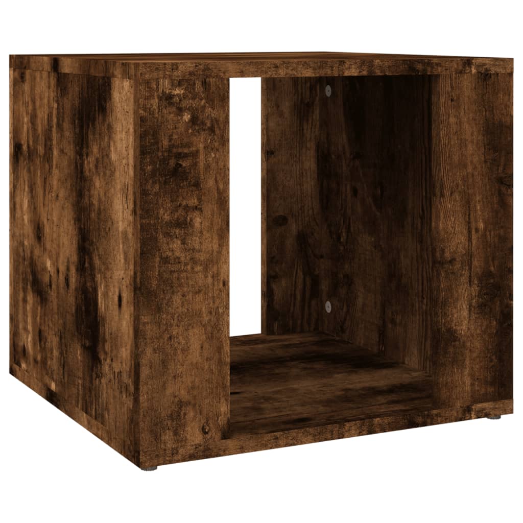 Nachtkastje 41X40X36 Cm Bewerkt Hout Gerookt Eikenkleurig