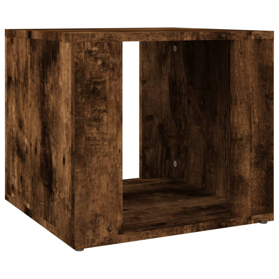 Nachtkastje 41X40X36 Cm Bewerkt Hout Gerookt Eikenkleurig